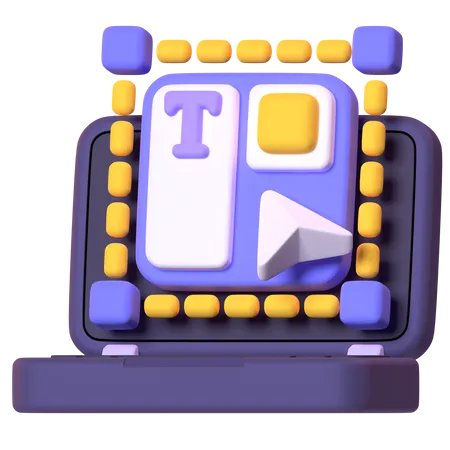 Web Design  3D Icon