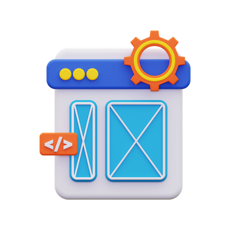 Web Design  3D Icon