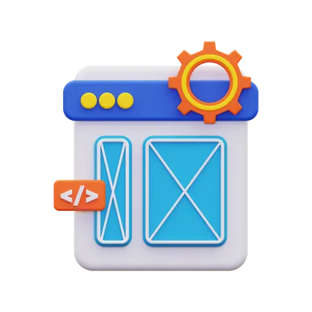 Web Design  3D Icon