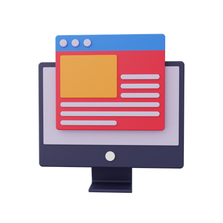 Web Design  3D Icon