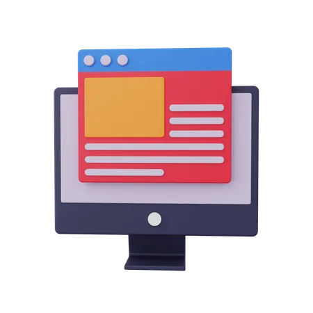 Web Design  3D Icon