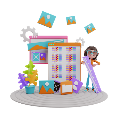 Web Design  3D Icon
