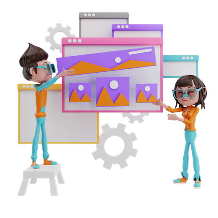 Web Design  3D Icon