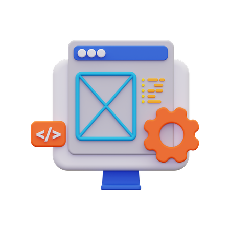 Web Design  3D Icon