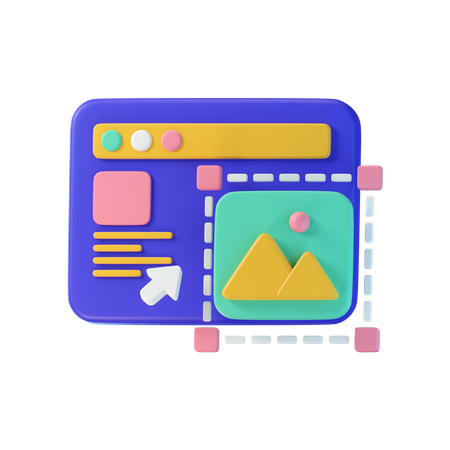 Web Design  3D Icon