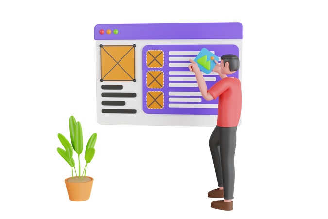 Web design  3D Illustration