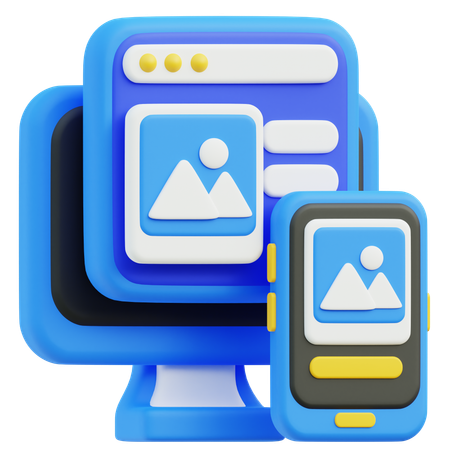 Web Design  3D Icon