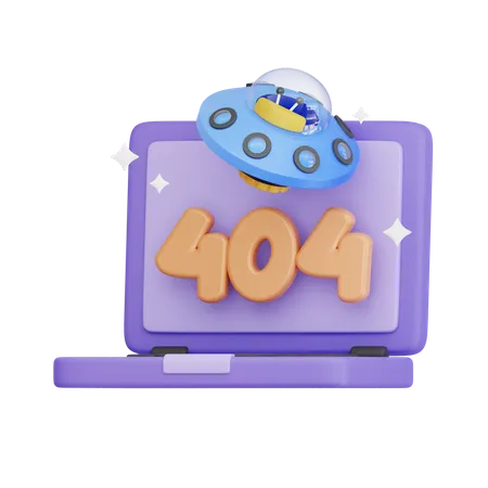 Web Design 404 Error Page  3D Icon