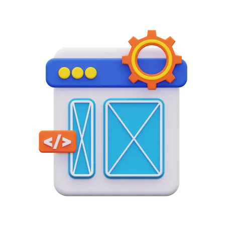 3 D Web Design Icon 3D Icon
