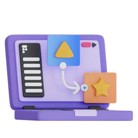 Web Design Desktop Editor  3D Icon