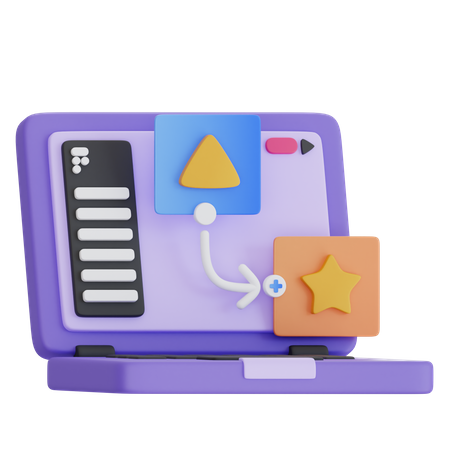 Web Design Desktop Editor  3D Icon