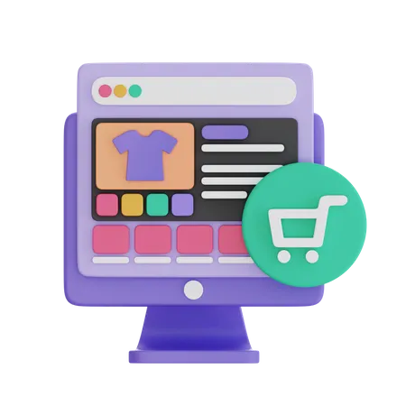 Web Design E-commerce Store  3D Icon