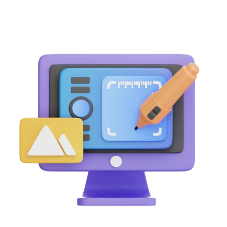 Web Design Photo Editor  3D Icon