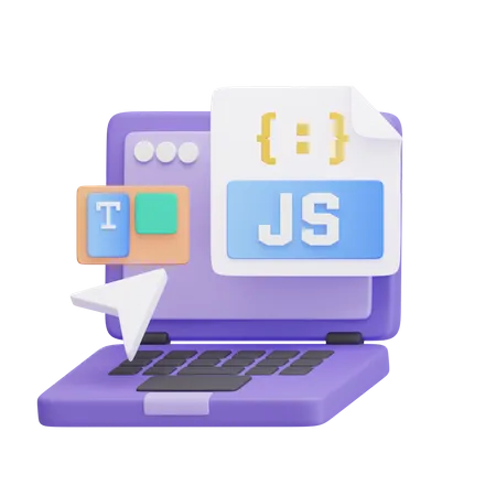 Editor javascript de programação de web design  3D Icon