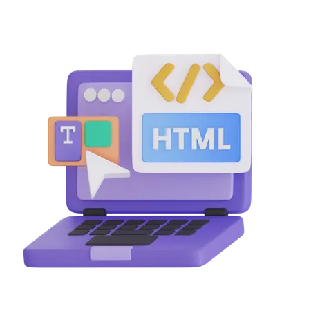 Web Design Programming HTML Editor  3D Icon