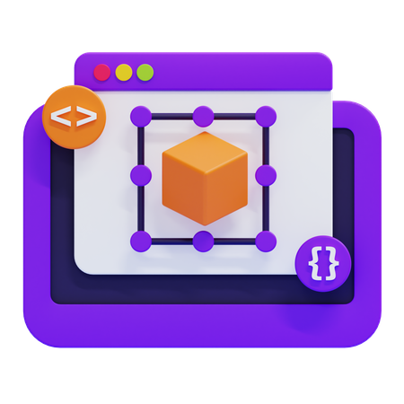 WEB DESIGNING  3D Icon