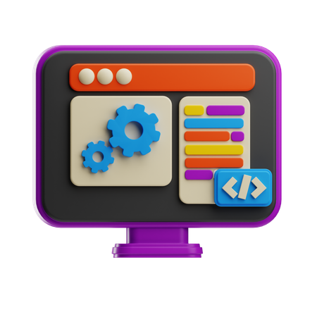 웹 개발  3D Icon