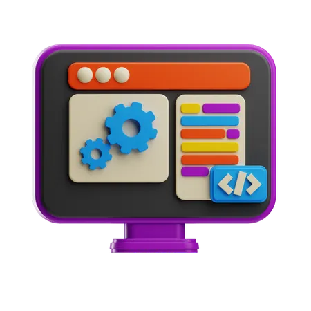 웹 개발  3D Icon