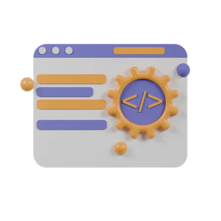 Web Development  3D Icon