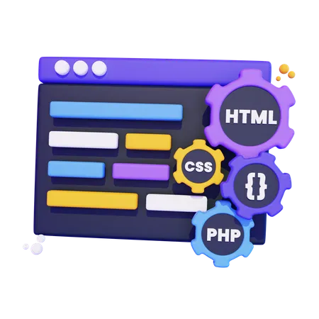 Web Development  3D Icon