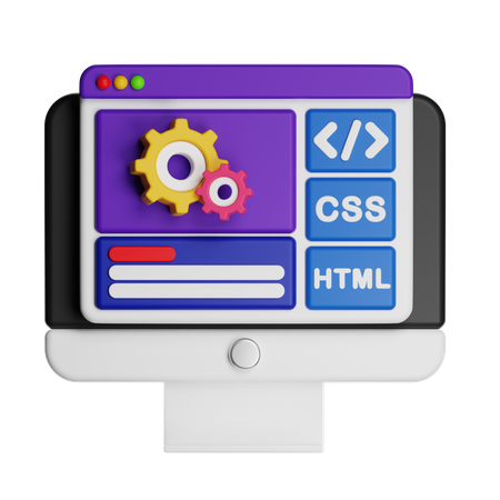 Web Development  3D Icon