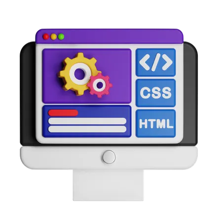 Web Development  3D Icon