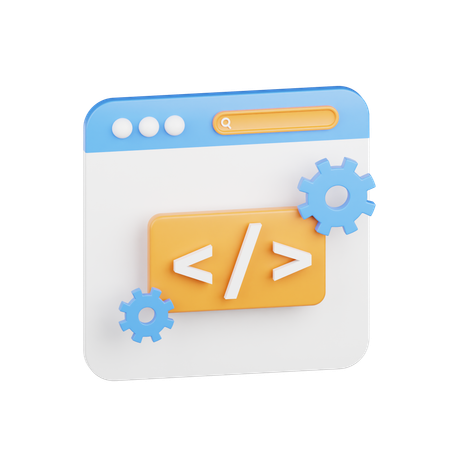 Web Development  3D Icon