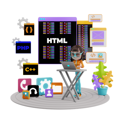 Web Development  3D Icon