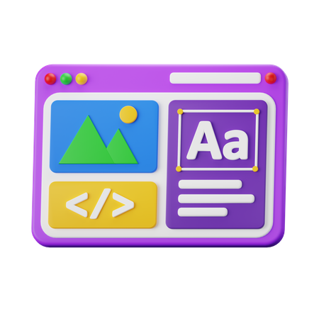 Web Development  3D Icon