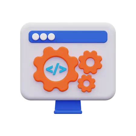 Web Development Configuration  3D Icon