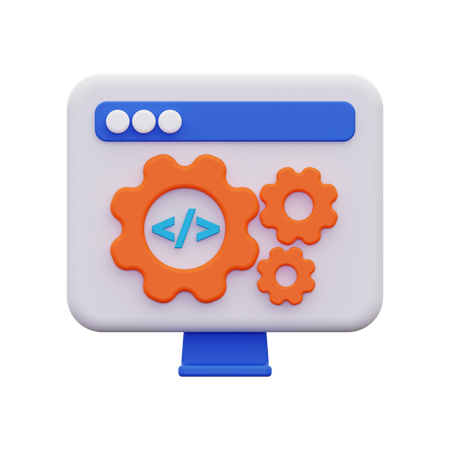 Web Development Configuration  3D Icon