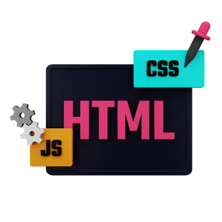 Web Development Languages 3D Icon