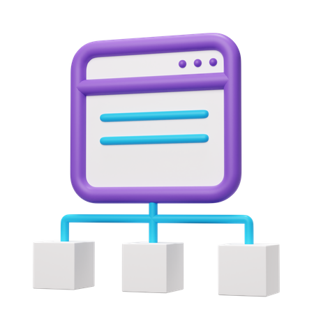 Web Diagram  3D Illustration