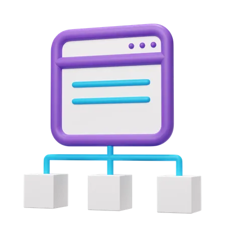 Web Diagram  3D Illustration