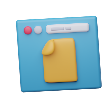 Web Document  3D Icon