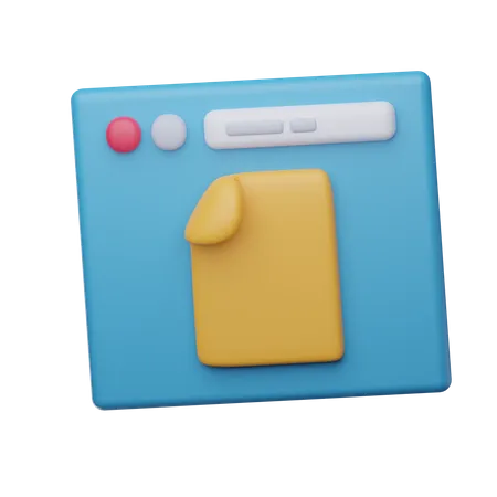 Web Document  3D Icon