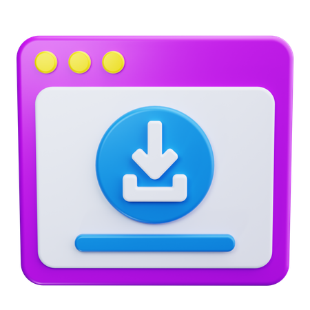 Web Download  3D Icon