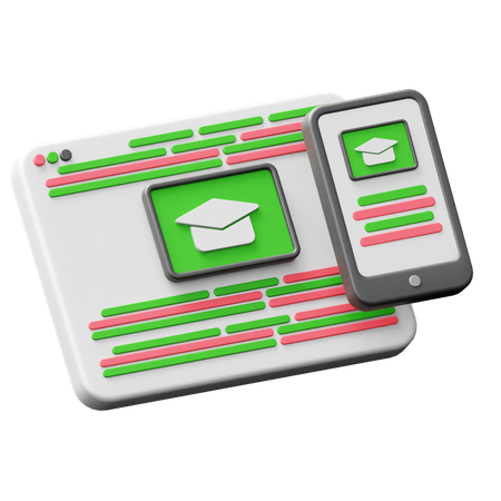 Web Education  3D Icon