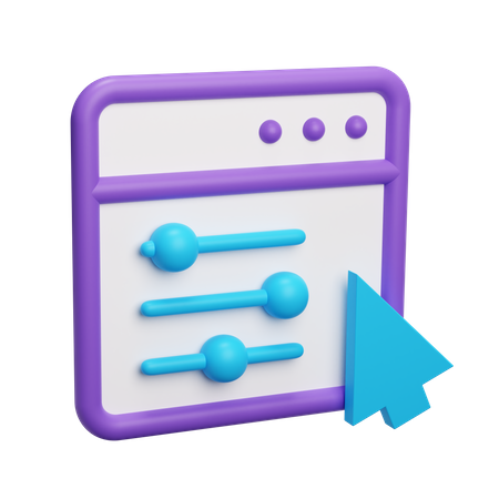 Web-Einstellung  3D Icon