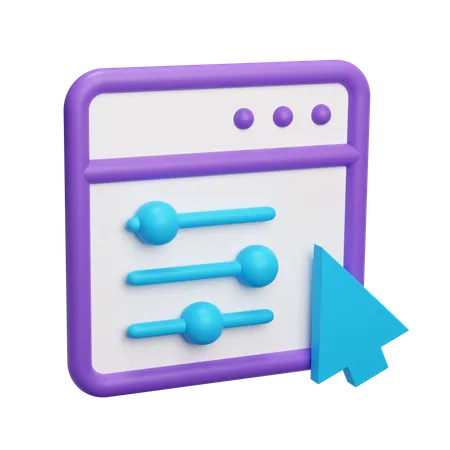 Web-Einstellung  3D Icon