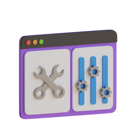 Web-Einstellung  3D Icon