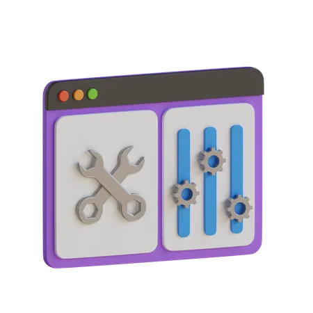 Web-Einstellung  3D Icon