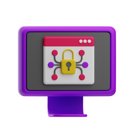 Web Encryption  3D Icon