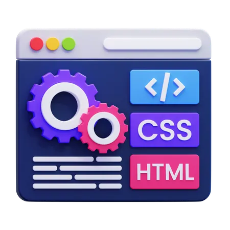 Web Entwicklung  3D Icon