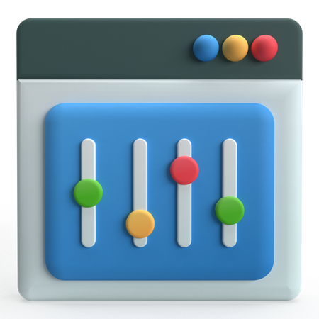 Web Equalizer  3D Icon