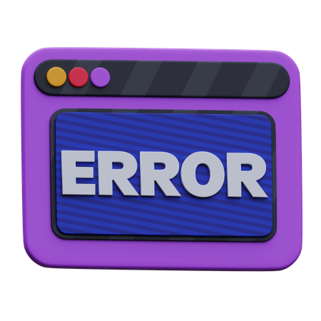 Web Error  3D Icon