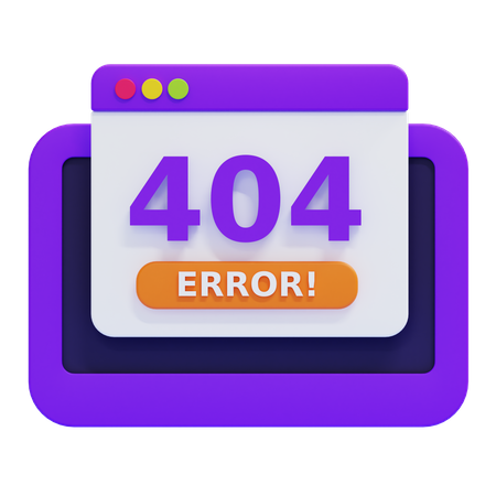 WEB ERROR  3D Icon