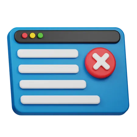 Web Error  3D Icon