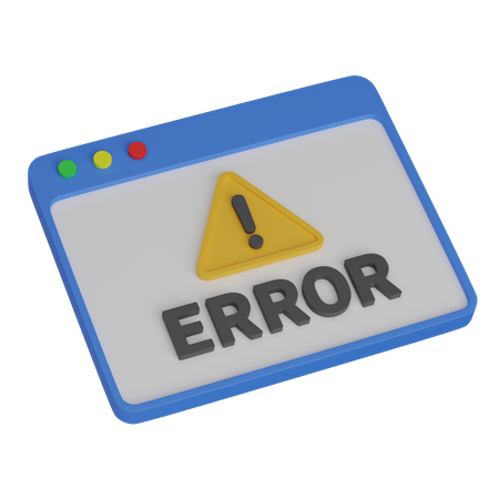 Web Error  3D Icon