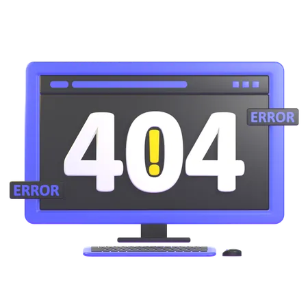 Web Error 404  3D Icon
